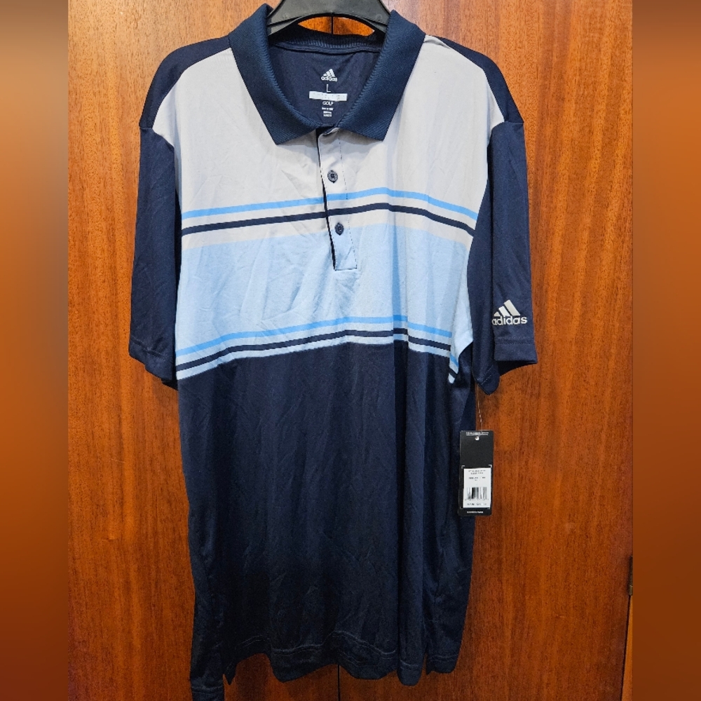 Adidas Golf Polo Shirt Navy Blue Men's Size LARGE